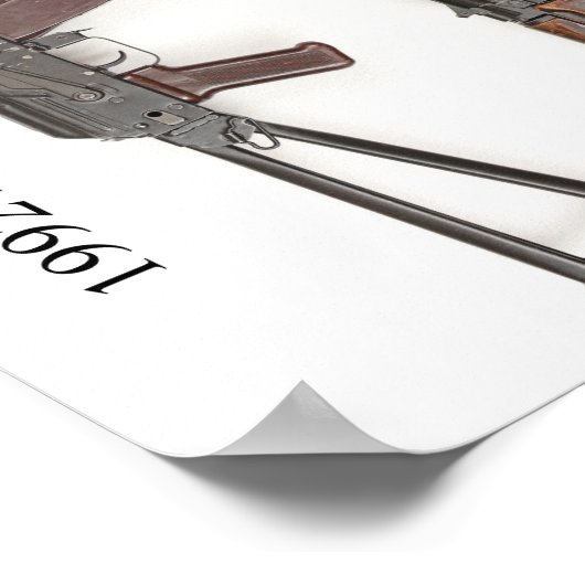 1992トゥラAKS-74Uアサルトライフル ポスター (角)