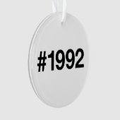 1992ハッシュタグ33誕生日記念日 オーナメント (正面)