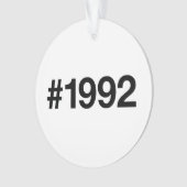 1992ハッシュタグ33誕生日記念日 オーナメント (正面)