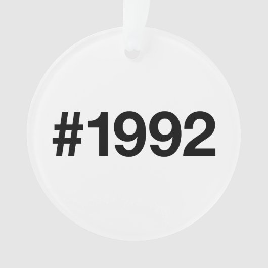 1992ハッシュタグ33誕生日記念日 オーナメント (正面)