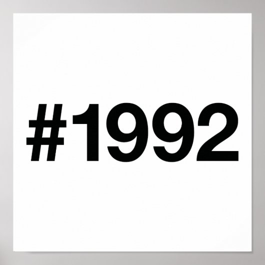 1992ハッシュタグ33誕生日記念日 ポスター (正面)