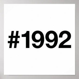 1992ハッシュタグ33誕生日記念日 ポスター