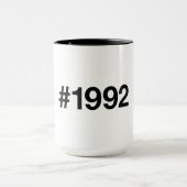 1992ハッシュタグ33誕生日記念日 マグカップ (中央)