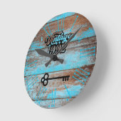 1992ヴィンテージアクリル製壁時計 ラウンド壁時計 (傾斜)