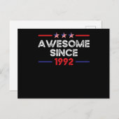 1992年からカッコいいアメリカ生まれの年 ポストカード (正面/裏面)