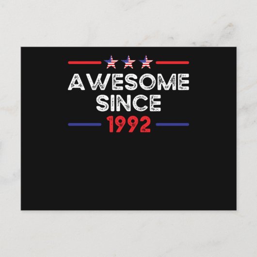 1992年からカッコいいアメリカ生まれの年 ポストカード (正面)