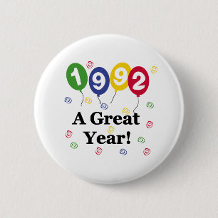 1992年すばらしい年の誕生日 缶バッジ