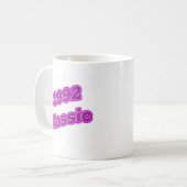 1992年のクラシックな紫色 コーヒーマグカップ (正面左)