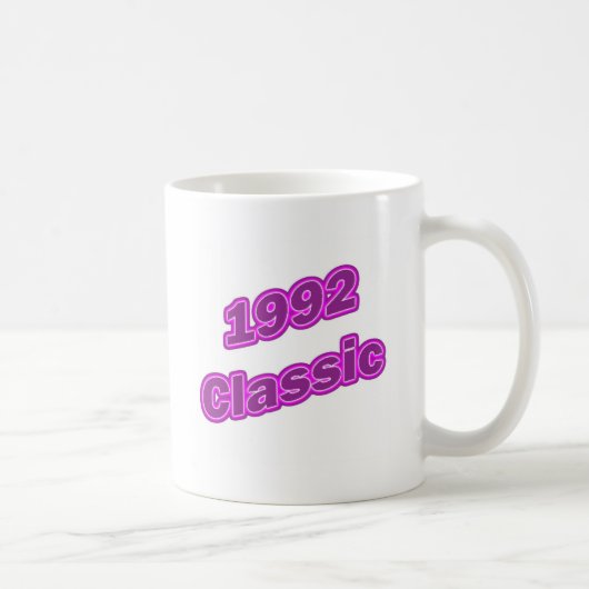 1992年のクラシックな紫色 コーヒーマグカップ (右)