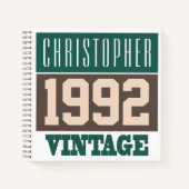 1992年の名前ヴィンテージ・ノートブック ノートブック (正面)