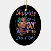 1992年の私の30歳の誕生日にステップイン黒人女性 セラミックオーナメント (右)