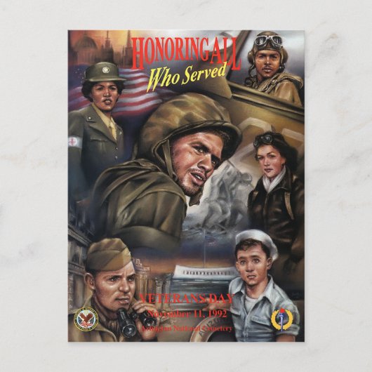 1992年の退役軍人記念日 ポストカード (正面)
