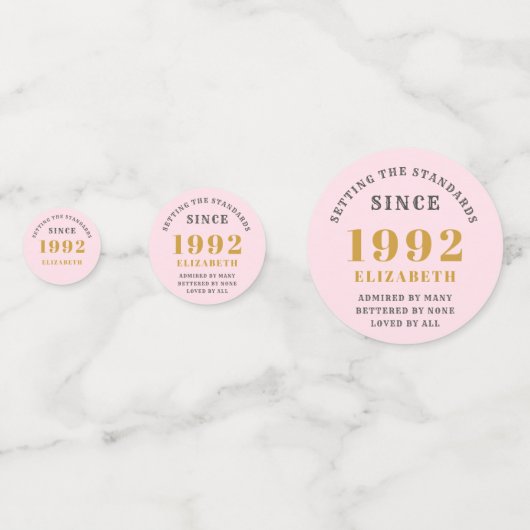 1992年の30歳の誕生日エレガント金ゴールド コンフェッティ (正面)