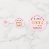 1992年の30歳の誕生日エレガント金ゴールド コンフェッティ (裏面)