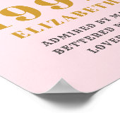 1992年の30歳の誕生日エレガント金ゴールド ポスター (角)