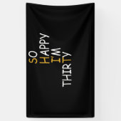 1992年の30歳の誕生日、30歳とても嬉しい 横断幕 (縦)