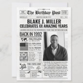 1992年カスタム新聞紙誕生日カード、トレンド シーズンカード (正面)