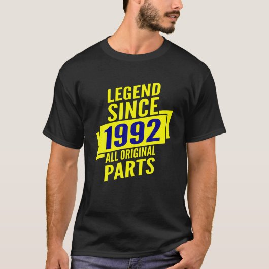 1992年以来の伝説30歳の誕生日のギフト男性すべて元 Tシャツ (正面)