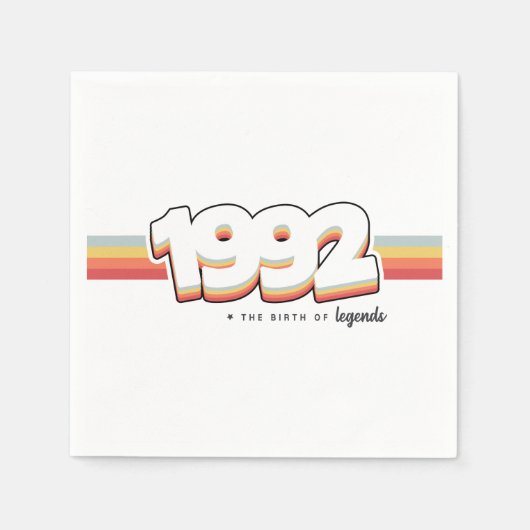 1992年伝説の誕生 スタンダードカクテルナプキン (正面)