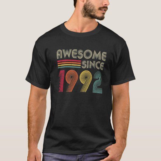 1992年素晴らしから30歳の誕生日を贈る男性女性30人 Tシャツ (正面)