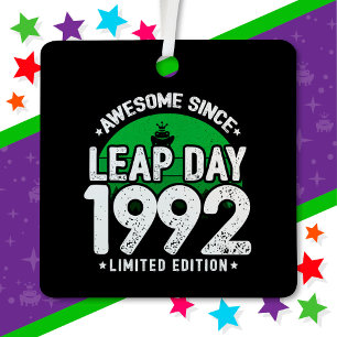 1992年素晴らし閏年日以後2月29誕生日 メタルオーナメント