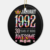 1992年1月30日誕生日30年素晴らしフローラ セラミックオーナメント (左)