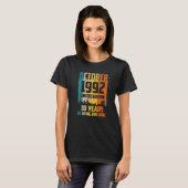 1992年10月から30歳素晴らしの誕生日 Tシャツ (正面フル)