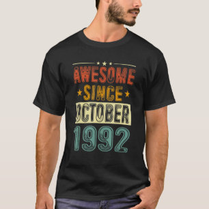 1992年10月素晴らし30th Birから30歳 Tシャツ