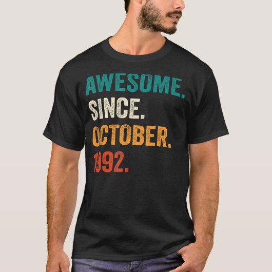 1992年10月30日素晴らし誕生から30歳 Tシャツ (正面)