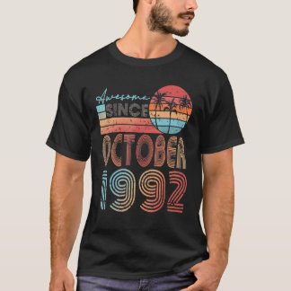 1992年10素晴らし月30誕生以来30歳 Tシャツ