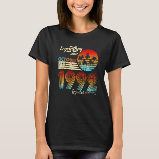 1992年10素晴らし月30誕生以来30歳 Tシャツ (正面)