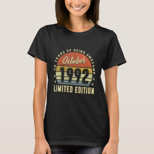1992年10素晴らし月30誕生以来30歳 Tシャツ