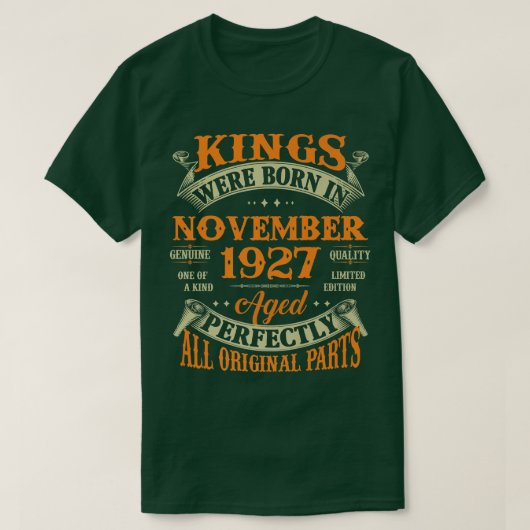 1992年11月の第95誕生日生まれギフトキング Tシャツ (デザイン正面)