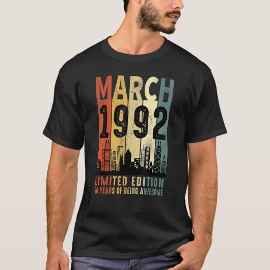 1992年3月30歳30歳 Tシャツ (正面)