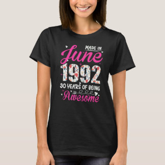 1992年6月素晴らしからの30歳のフローラ Tシャツ