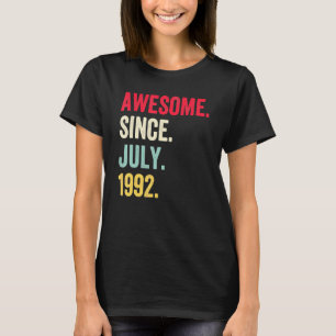 1992年7おもしろい月30日素晴らしから30歳 Tシャツ