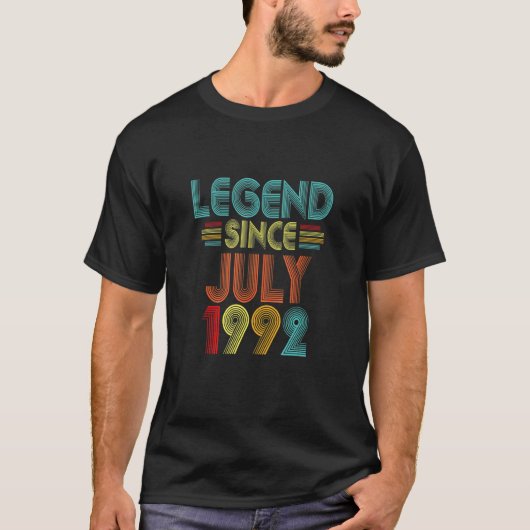 1992年7月以来30歳の誕生日ヴィンテージ伝説 Tシャツ (正面)