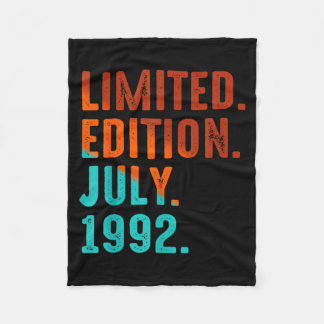 1992年7月 誕生日 Lied Edition フリースブランケット