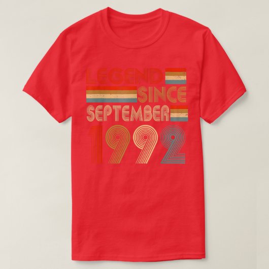 1992年9月30日から30歳の誕生日プレゼント伝説 Tシャツ (デザイン正面)