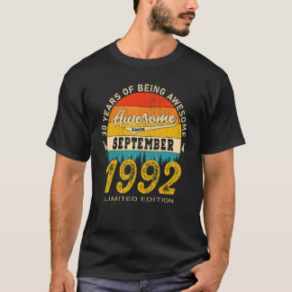 1992年9月30日素晴らし生から30歳 Tシャツ
