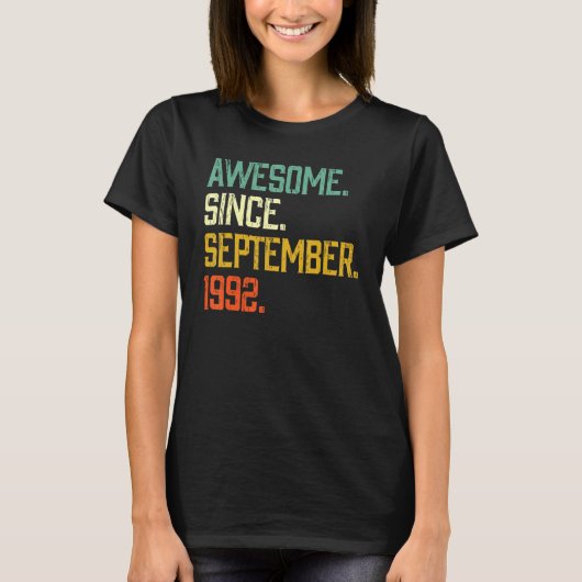 1992年9素晴らし月30日から30歳 Tシャツ (正面)
