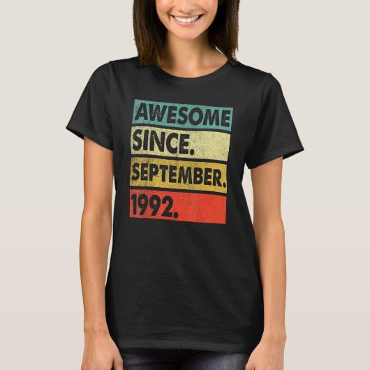 1992年9素晴らし月30日22以来30歳 Tシャツ (正面)