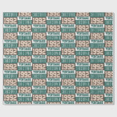 1992生まれ年のラップ紙 ラッピングペーパー (フラット)