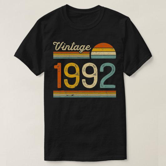 1992生まれ年のヴィンテージギフト誕生日30歳の誕生日3 Tシャツ (デザイン正面)