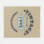 1992生まれ年のヴィンテージ誕生日ギフト フリースブランケット (正面(横))