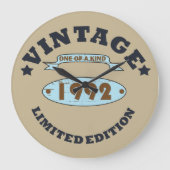 1992生まれ年のヴィンテージ誕生日ギフト ラージ壁時計 (正面)