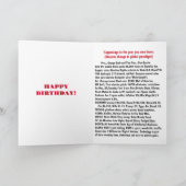 1992生まれ年の誕生日おもしろいファクト・カード カード (内部)