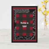 1992生まれ年の誕生日おもしろいファクト・カード カード (黄色い花)