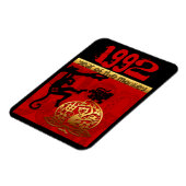 1992生まれ年猿占中国の術 マグネット (左側)