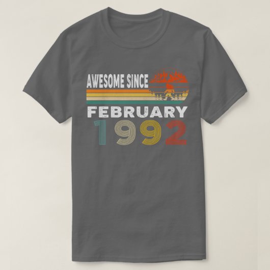 1992素晴らし年2月から Tシャツ (デザイン正面)